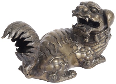 Lot 374 - Chinese Bronze Figure of a Fu Lion Early Qing...