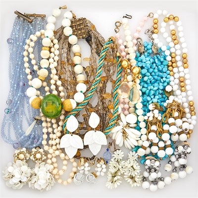 Lot 1232 - Group of Costume Jewelry and Bead Necklaces