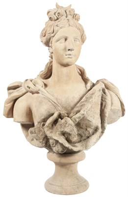 Lot 259 - Terracotta Bust of the Goddess Diana 20th...