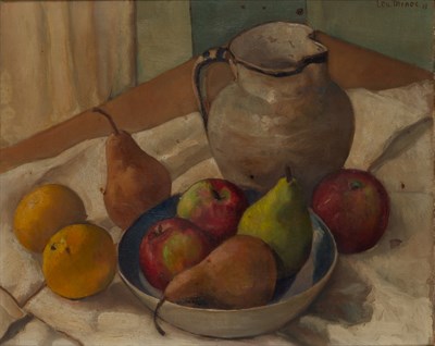 Lot 50 - Len Mence 20th century Still Life with Fruit,...