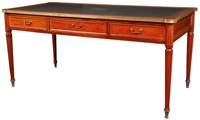 Lot 9 - Louis XVI Mahogany Bureau Plat Last quarter...