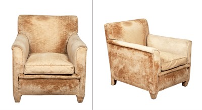 Lot 46 - Pair of Maison Jansen Upholstered Club Chairs...
