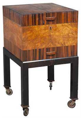 Lot 59 - Art Deco Calamander and Burl Walnut Bar...