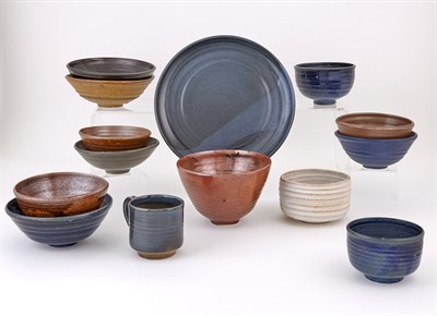 Lot 56 - Group of Twelve Donald Fletcher Glazed Ceramic...
