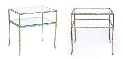 Lot 77 - Pair of Maison Jansen Bronze Faux Bamboo Side...