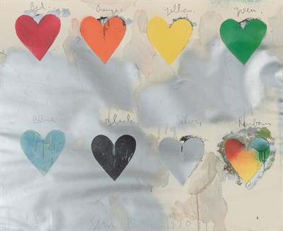 Lot 87 - Jim Dine (b. 1935) EIGHT HEARTS Color...