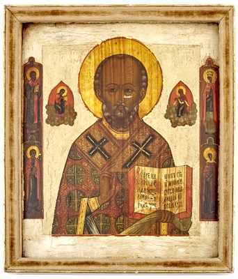 Lot 363 - Russian Icon of the St. Nicholas the...