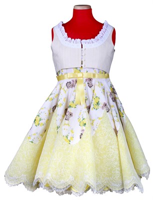 Lot 4 - Floral and Paisley Print Strap Flare Dress,...