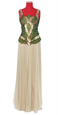 Lot 36 - Peacock Feather Gown, 'In Memory of Elizabeth...