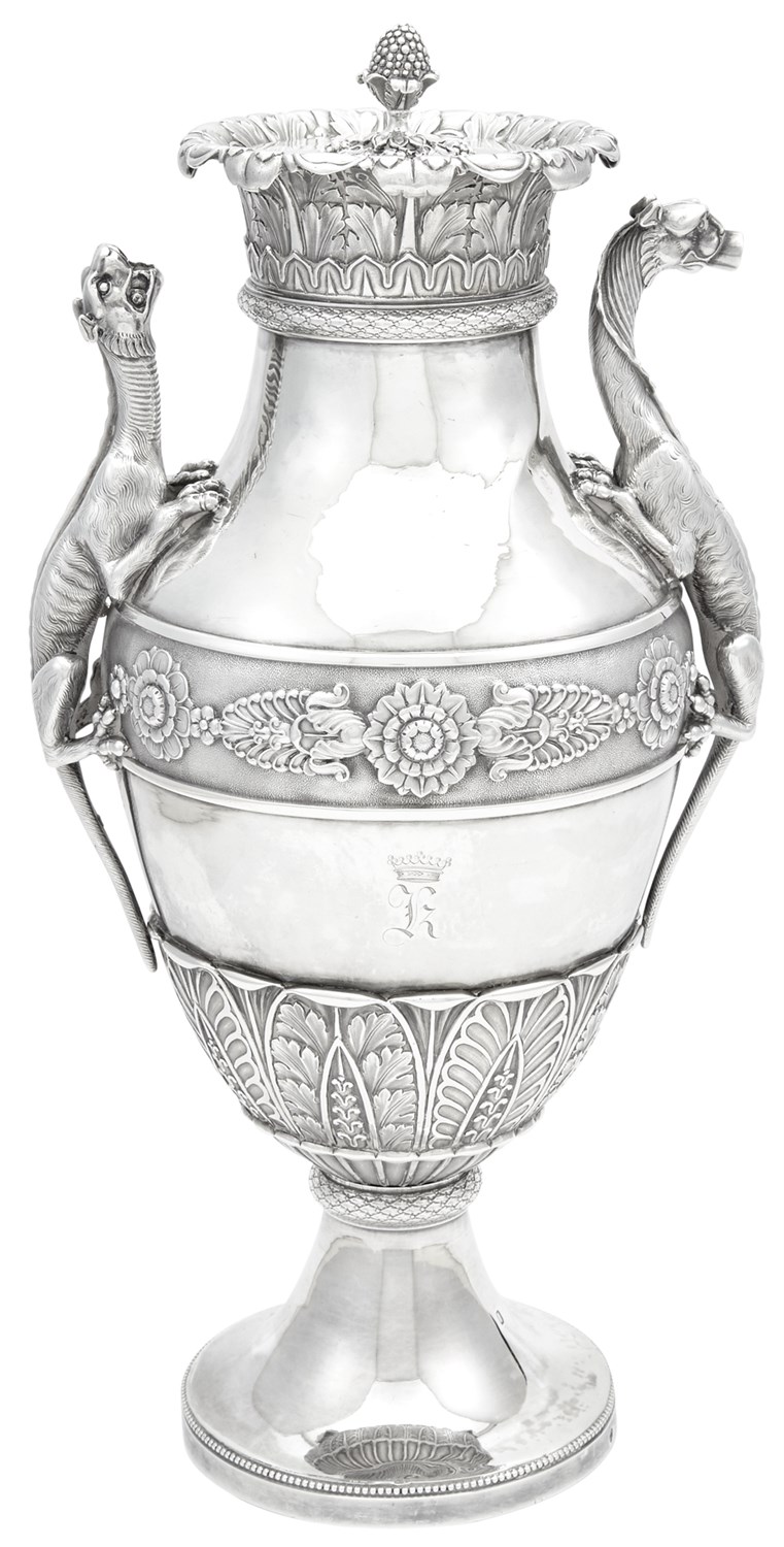 Lot 178 - French Empire Sterling Silver Coffee Pot...