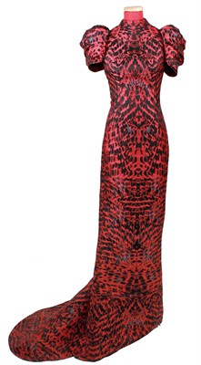 Lot 21 - Multi-Color Silk Feather Kaleidoscope Dress,...