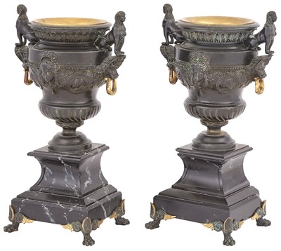 Lot 259 - Pair of Egyptian Revival Style Gilt and...