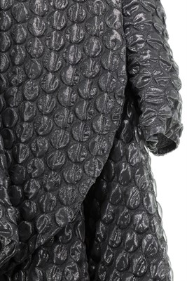 Lot 31 - Quilted Dark Gray Silk Blend Coat, 'Horn of...