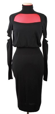 Lot 26 - Black Wool Turtleneck Dress, 'Pre Fall', 2009...