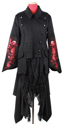 Lot 34 - Black Cashmere & Chiffon Jacket, 'Resort',...