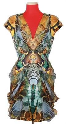 Lot 23 - Reptile Print Silk Dress, 'Plato's Atlantis',...