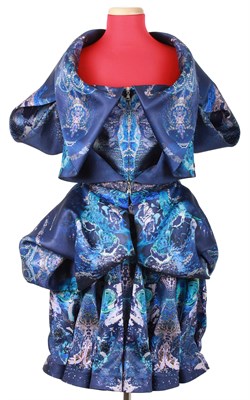 Lot 19 - Purple Reptile Print Kaleidoscope Ensemble,...