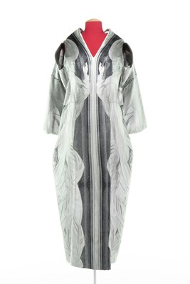 Lot 33 - Black and Gray Silk Gothic Print Gown, 'Angels...