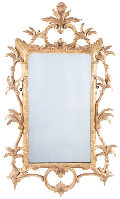 Lot 111 - George II Giltwood Mirror Height 40 inches,...