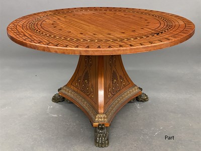 Lot 170 - Pair of Regency Style Parcel-Gilt Marquetry...