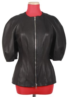 Lot 25 - Dark Brown Leather Jacket Dark chocolate brown...