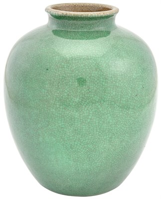 Lot 522 - A Chinese Apple Green Porcelain Jar Qing...