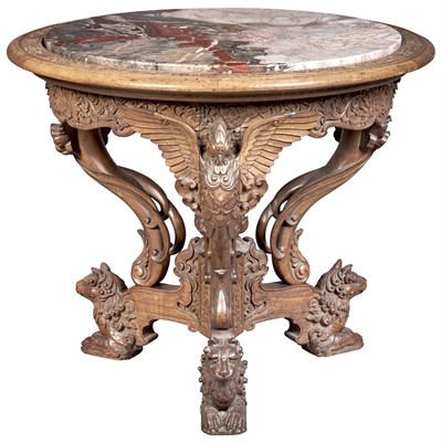 Lot 427 - An Unusual Chinese Export Marble-Inset...