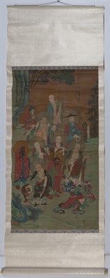 Lot 431 - A Large Chinese School Ink and Color Painting...