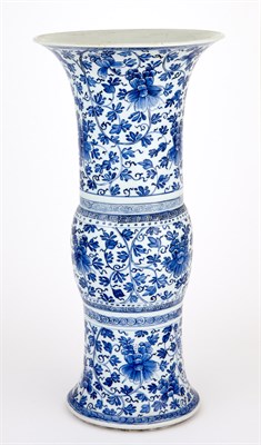 Lot 73 - Chinese Blue and White Porcleain Gu Vase...