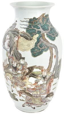 Lot 551 - A Chinese Enameled Porcelain Vase Republic...