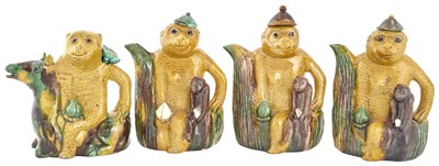 Lot 537 - A Group of Four Chinese Sancai-Glazed...