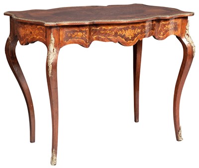 Lot 1019 - Louis XV Style Marquetry Inlaid Center Table...