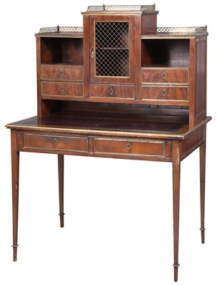 Lot 1079 - Louis XVI Style Mahogany Desk with Super...