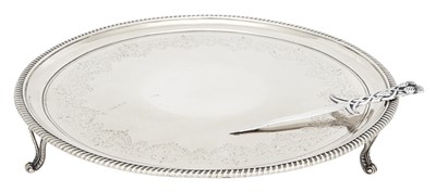 Lot 184 - George III Sterling Silver Salver Peter &...
