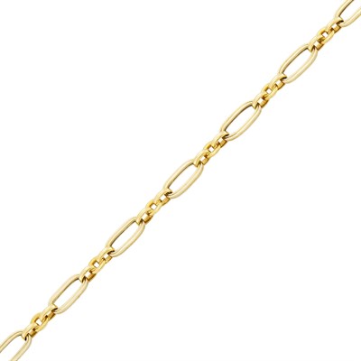 Lot 69 - Van Cleef & Arpels Two-Color Gold Link Bracelet, France