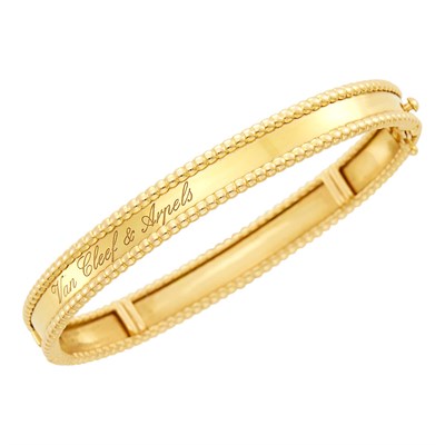 Lot 63 - Van Cleef & Arpels Gold 'Perlée' Bangle Bracelet