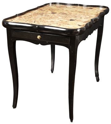 Lot 145 - Louis XV Black Painted and Breche d'Alep...