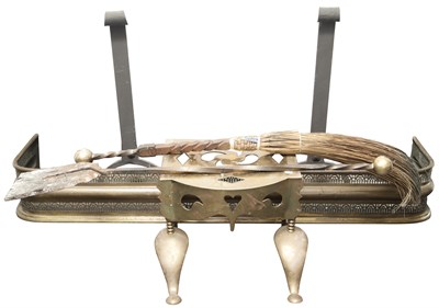 Lot 304 - Group of Fireplace Equipment Comprising a pair...