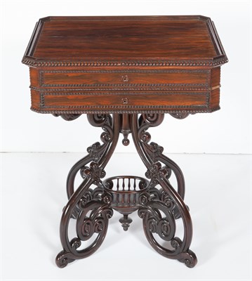 Lot 344 - Victorian Rosewood Work Table Mid-19th century...