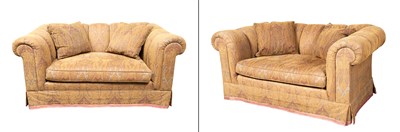 Lot 237 - Pair of Upholstered Single-Cushion Sofas...