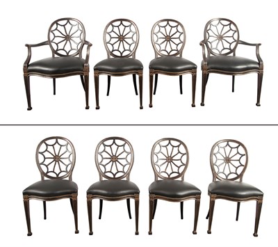Lot 182 - Set of Eight George III Style Painted and...