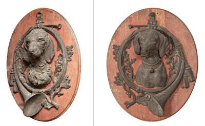 Lot 201 - Pair of French Patinated Metal and Painted...