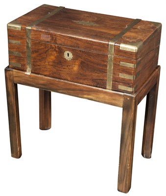 Lot 231 - Victorian Brass-Mounted Writing Box on Stand...