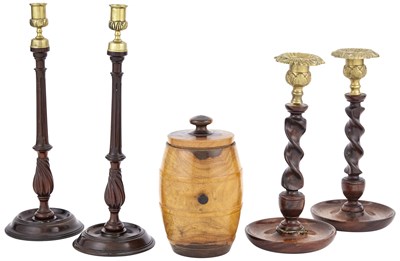 Lot 232 - Pair of George III Style Mahogany and Brass...