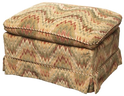Lot 265 - Upholstered Ottoman With pleated skirt. Height...