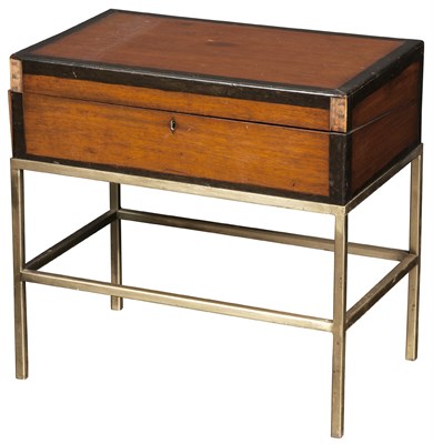 Lot 283 - English Mahogany and Ebony Writing Box on...