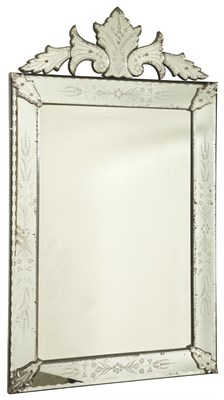 Lot 288 - Venetian Style Mirror-Framed Mirror Height 49...