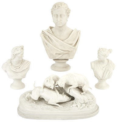 Lot 291 - Copeland Parian Figured Group of 'La Chasse au...