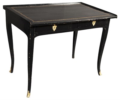 Lot 292 - Louis XV Black-Painted Table à Ecrire The...
