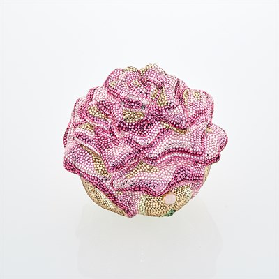 Lot 1310 - Judith Leiber Crystal 'Rose in Pink' Clutch